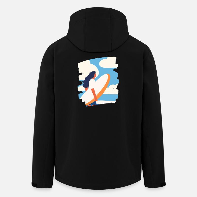 Surfeur - Veste softshell homme en polyester recyclé Stanley/Stella - noir