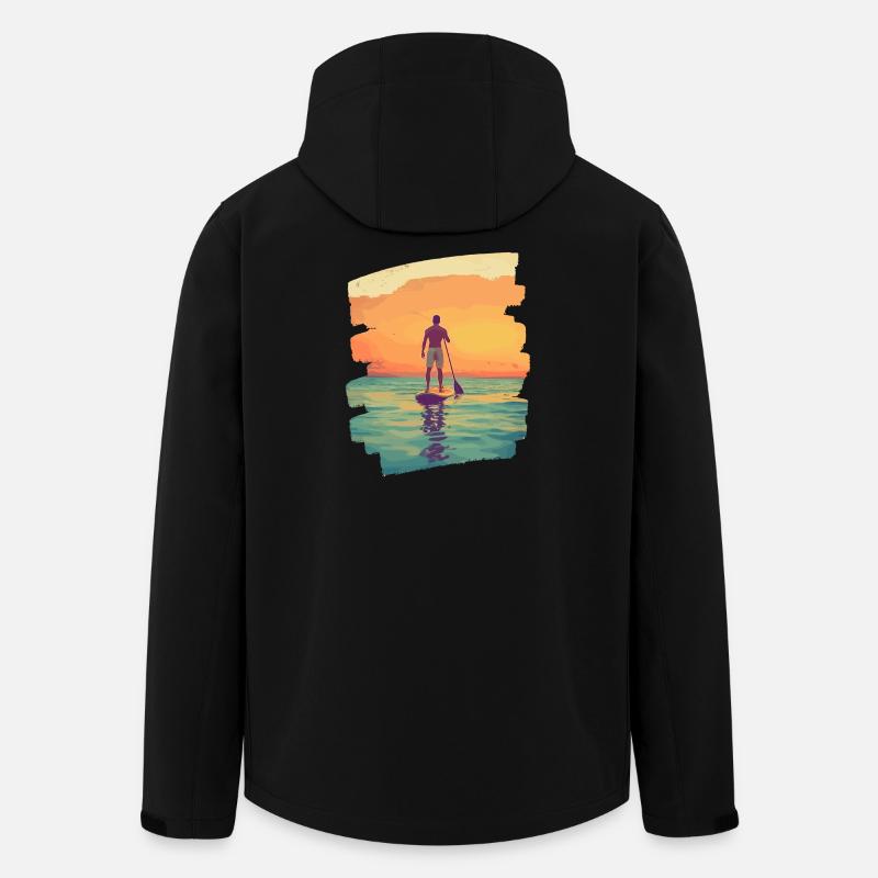 Stand-up paddle SUP - Veste softshell homme en polyester recyclé Stanley/Stella - noir