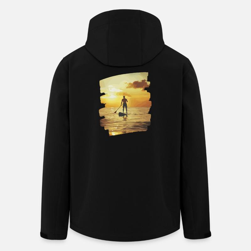 Stand-up paddle SUP - Veste softshell homme en polyester recyclé Stanley/Stella - noir