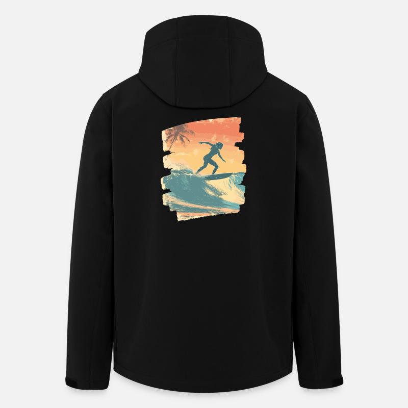 Surfeur - Veste softshell homme en polyester recyclé Stanley/Stella - noir