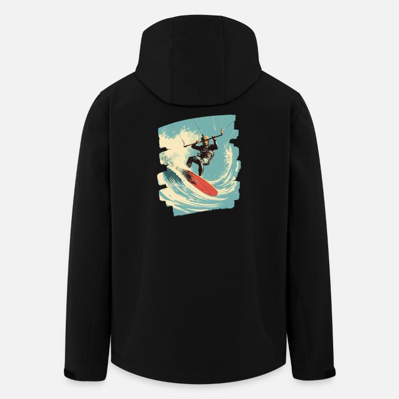 Kitesurfer - Recycelte Männer Softshell-Jacke von Stanley/Stella - Schwarz
