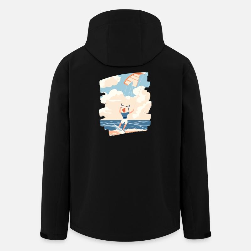 Kitesurfer - Recycelte Männer Softshell-Jacke von Stanley/Stella - Schwarz
