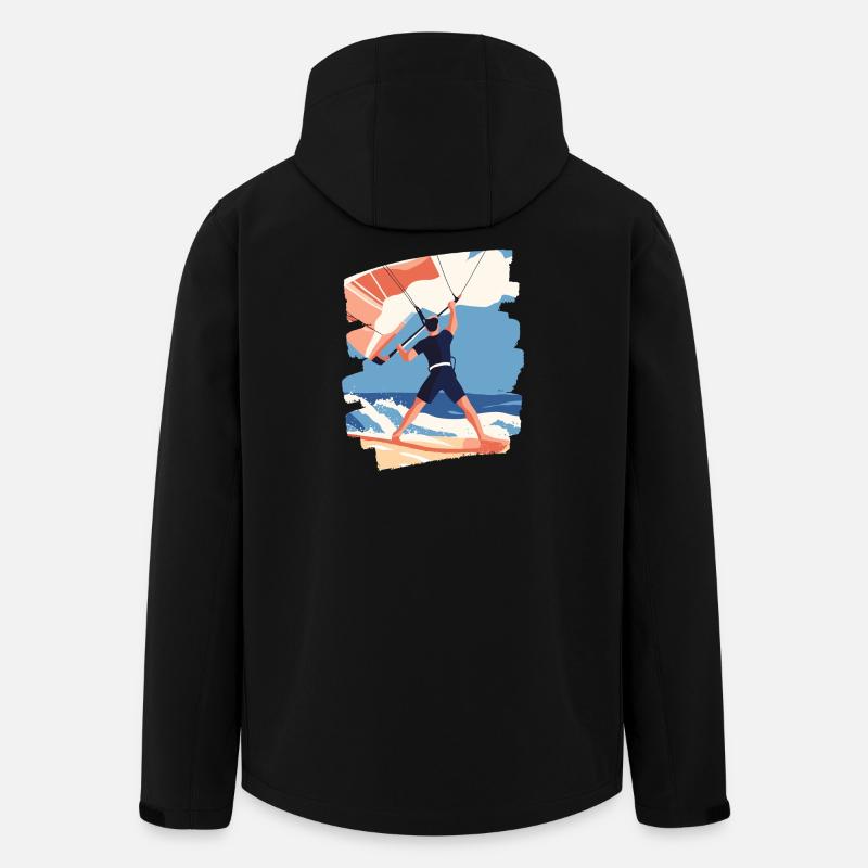Kitesurfer - Recycelte Männer Softshell-Jacke von Stanley/Stella - Schwarz