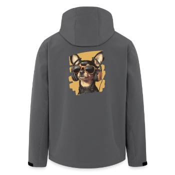 Chihuahua - Recycelte Männer Softshell-Jacke von Stanley/Stella - Schwarz - Hinten - AI Model Male 185 light (185cm)