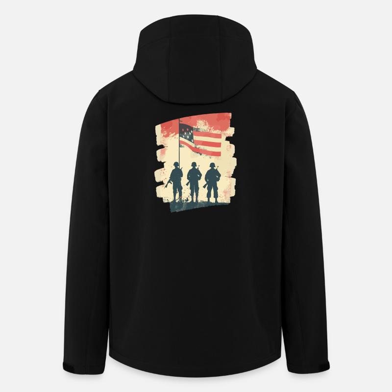 USA 4 - Recycelte Männer Softshell-Jacke von Stanley/Stella - Schwarz