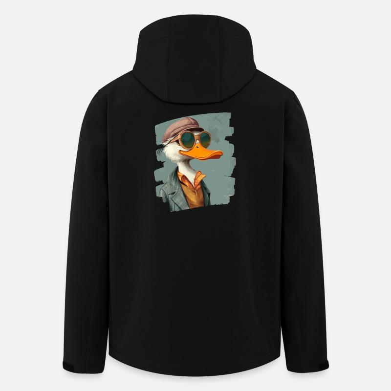 Ferme de canards - Veste softshell homme en polyester recyclé Stanley/Stella - noir