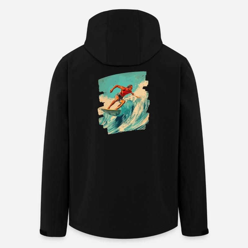 Surfer - Recycelte Männer Softshell-Jacke von Stanley/Stella - Schwarz