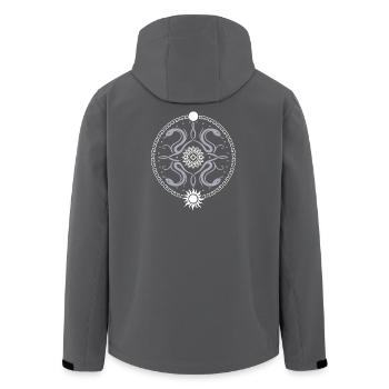 Schlangen Rad mit Sonne und Mond - Recycelte Männer Softshell-Jacke von Stanley/Stella - Schwarz - Hinten - AI Model Male 185 light (185cm)