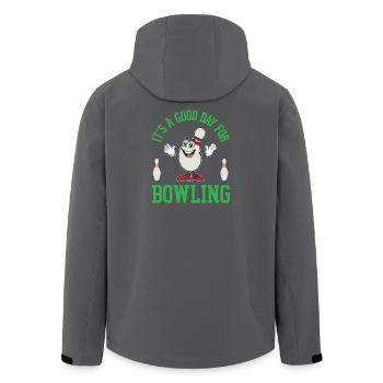 It's a Good Day for Bowling - Men’s Recycled Softshell Jacket by Stanley/Stella - black - Back - AI Model Male 185 light (185cm)