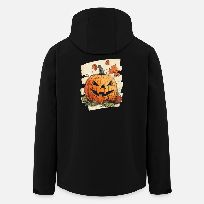 Citrouille d’Halloween - Veste softshell homme en polyester recyclé Stanley/Stella - noir