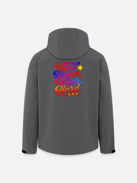Don't dream work Hard - Men’s Recycled Softshell Jacket by Stanley/Stella - black