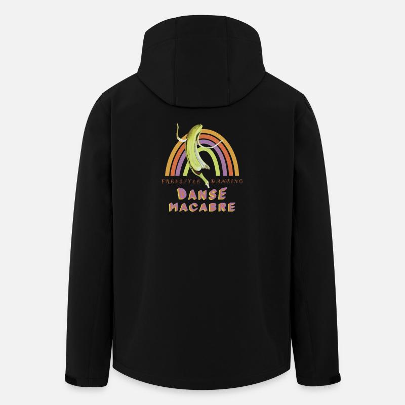 Morsom dansende banan - Softshelljakke herre i resirkulert polyester Stanley/Stella - svart