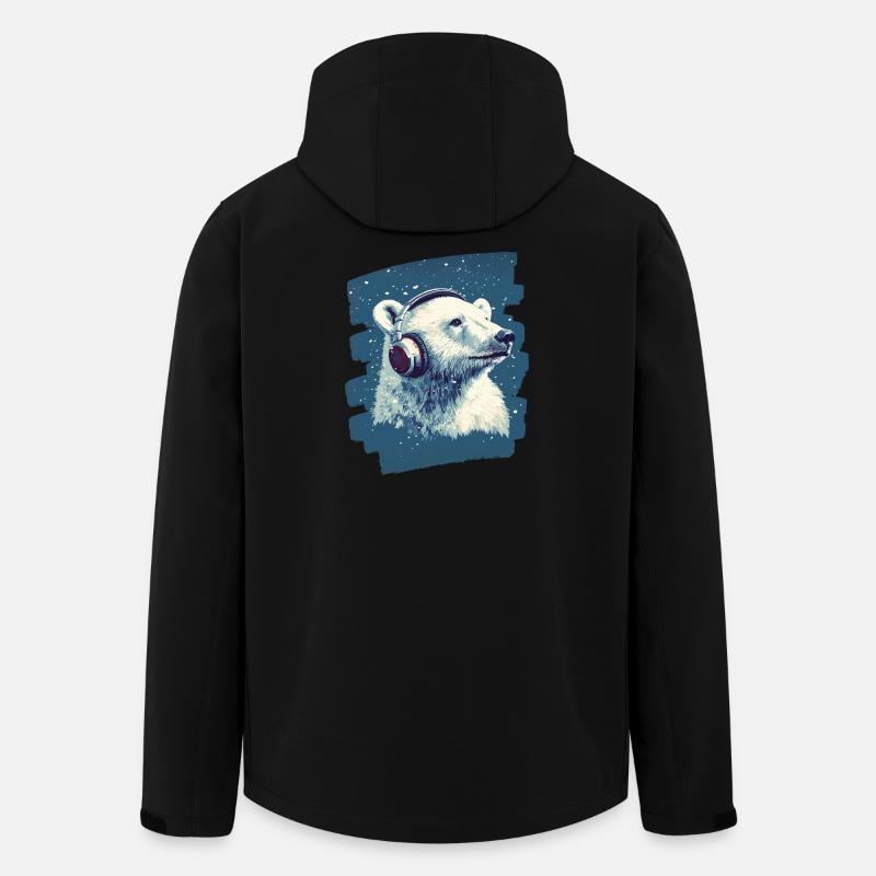 Eisbär - Recycelte Männer Softshell-Jacke von Stanley/Stella - Schwarz