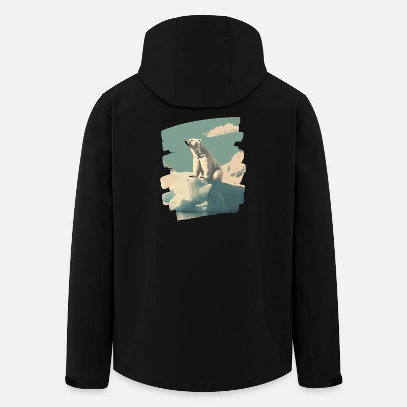 Eisbär - Recycelte Männer Softshell-Jacke von Stanley/Stella - Schwarz