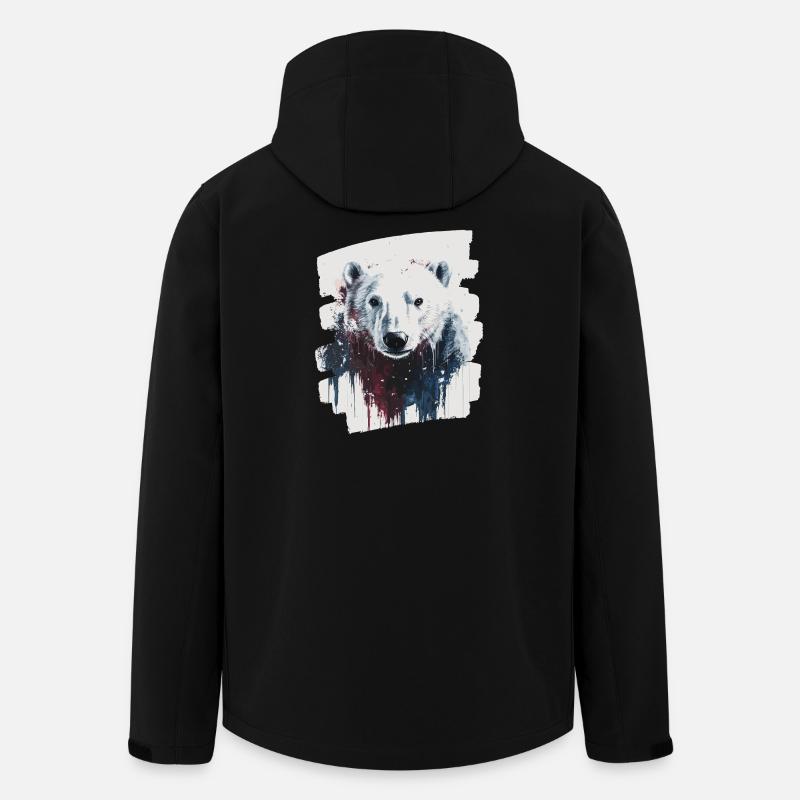 Polar Bear Graffiti Sprayer - Men’s Recycled Softshell Jacket by Stanley/Stella - black