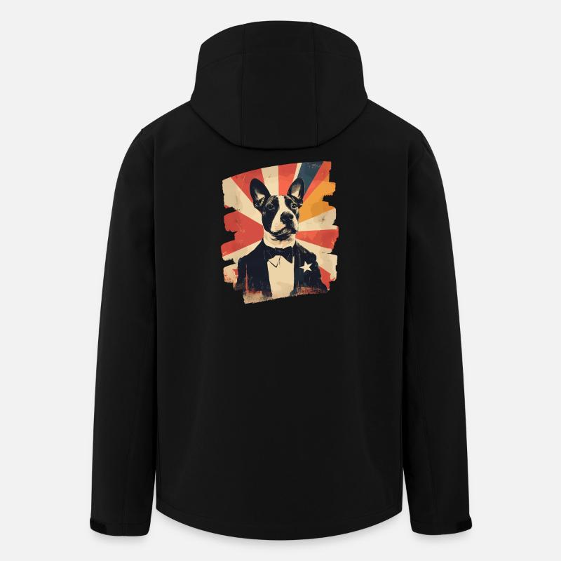 Bullterrier Kampfhund - Recycelte Männer Softshell-Jacke von Stanley/Stella - Schwarz