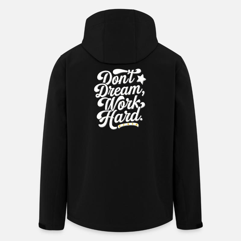 Don't dream work Hard - Men’s Recycled Softshell Jacket by Stanley/Stella - black