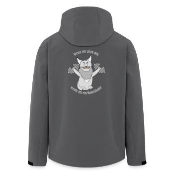 Lustiger Spruch Muskelkater - Recycelte Männer Softshell-Jacke von Stanley/Stella - Schwarz - Hinten - AI Model Male 185 light (185cm)