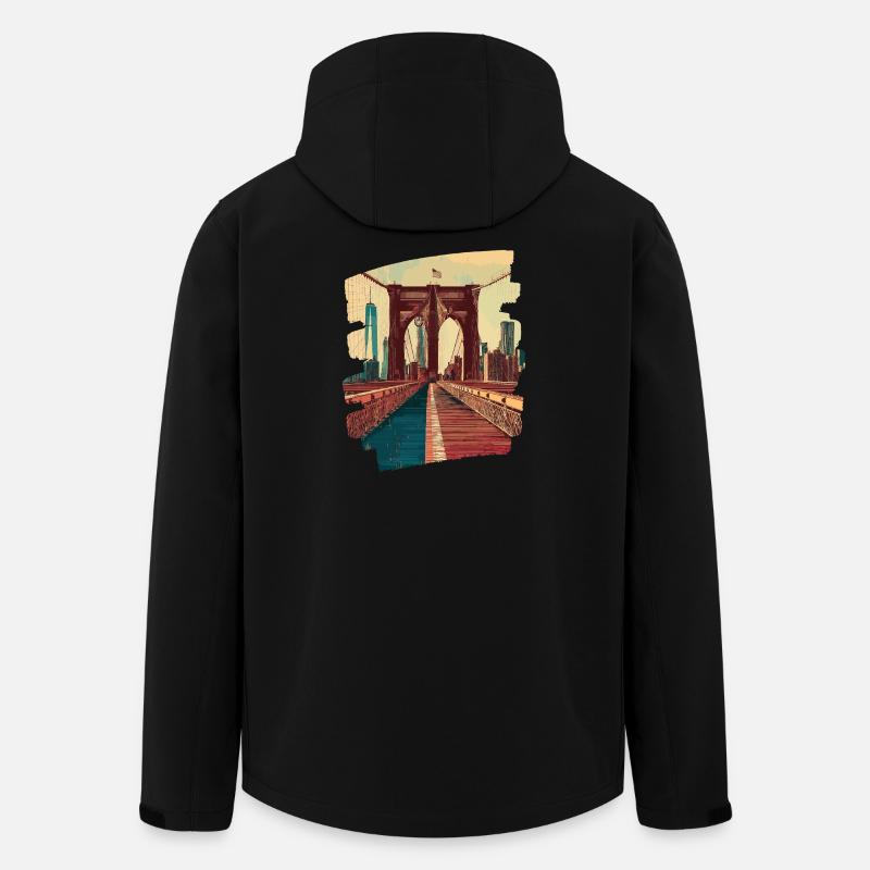 Brooklyn Bridge - Men’s Recycled Softshell Jacket by Stanley/Stella - black