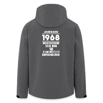 Spruch Jahrgang 1968 - Recycelte Männer Softshell-Jacke von Stanley/Stella - Schwarz - Hinten - AI Model Male 185 light (185cm)