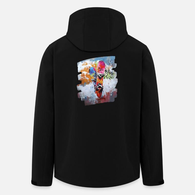 Snowboarder Pulverschnee - Recycelte Männer Softshell-Jacke von Stanley/Stella - Schwarz