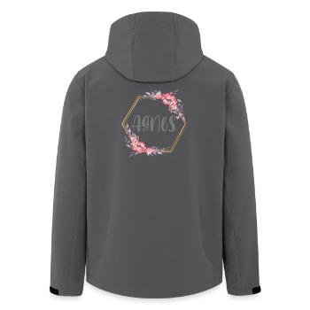 Agnes Mädchen Name personalisiertes Geschenk - Recycelte Männer Softshell-Jacke von Stanley/Stella - Schwarz - Hinten - AI Model Male 185 light (185cm)