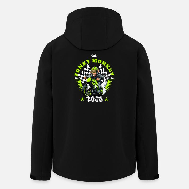 Lustiger Affe - Recycelte Männer Softshell-Jacke von Stanley/Stella - Schwarz