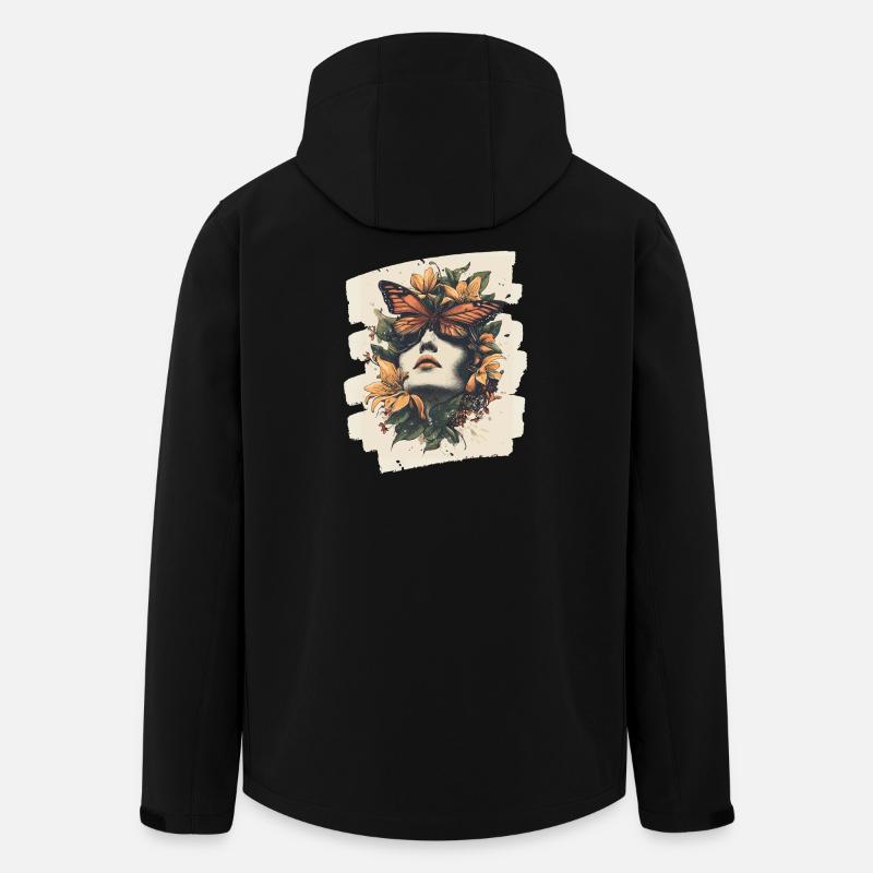 Printemps Printemps Début Fleurs - Veste softshell homme en polyester recyclé Stanley/Stella - noir