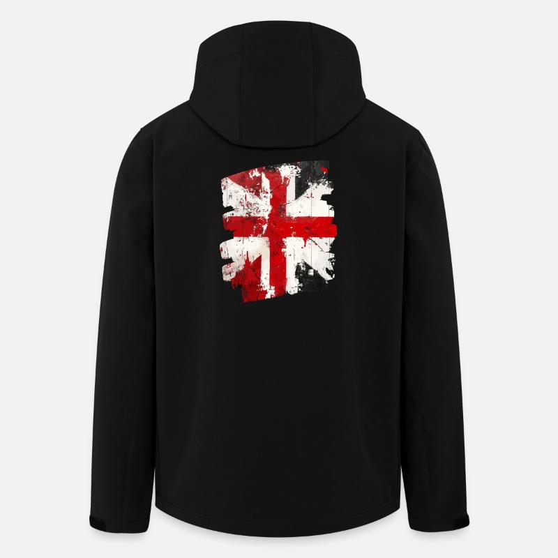Denmark Flag Dannebrog - Men’s Recycled Softshell Jacket by Stanley/Stella - black
