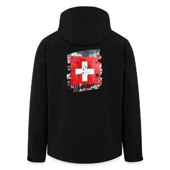 Pavillon suisse Suisse - Veste softshell homme en polyester recyclé Stanley/Stella - noir - Dos - AI Model Male 185 light (185cm)