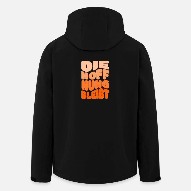 Christlich Die Hoffnung Bleibt Botschaft - Recycelte Männer Softshell-Jacke von Stanley/Stella - Schwarz