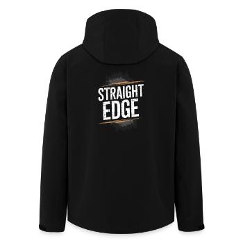 Straight Edge Lettering for Straight Edger Life - Men’s Recycled Softshell Jacket by Stanley/Stella - black - Back - AI Model Male 185 light (185cm)