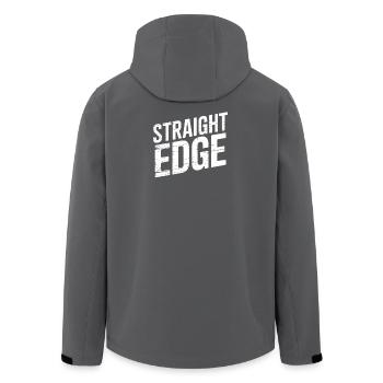 Straight Edge Lettering for Straight Edger Life - Men’s Recycled Softshell Jacket by Stanley/Stella - black - Back - AI Model Male 185 light (185cm)