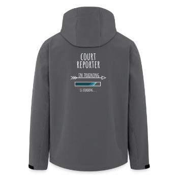 Sténographe judiciaire en formation Profession Cadeau - Veste softshell homme en polyester recyclé Stanley/Stella - noir - Dos - AI Model Male 185 light (185cm)