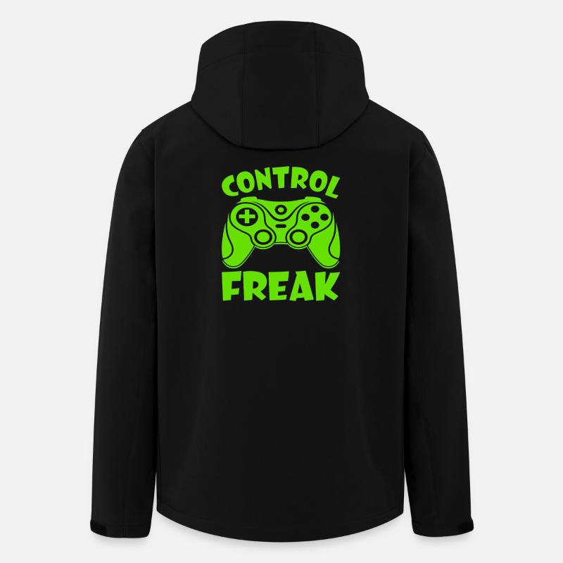 Gaming "Control Freak" – Funny Gift - Men’s Recycled Softshell Jacket by Stanley/Stella - black