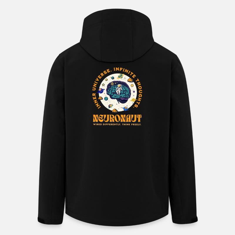 Cerveau neuroépicé d’astronaute neurodivergent - Veste softshell homme en polyester recyclé Stanley/Stella - noir