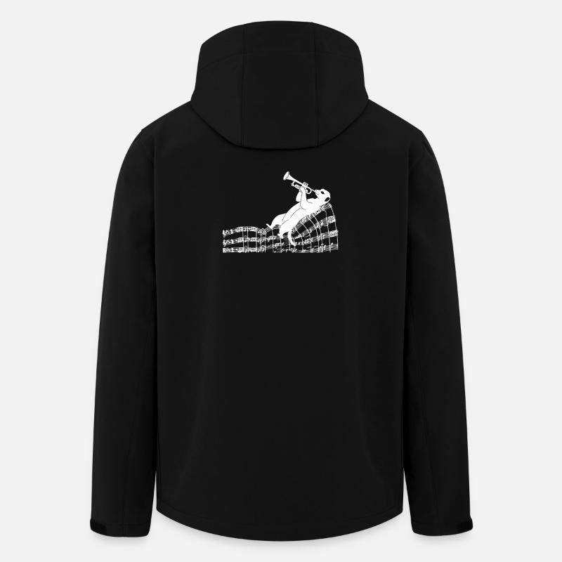 Musikalisches Erdmännchen mit Trompete und Noten - Recycelte Männer Softshell-Jacke von Stanley/Stella - Schwarz