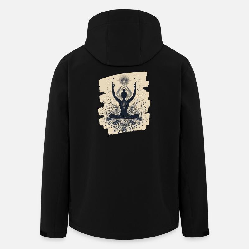 Yoga Namaste Meditation - Recycelte Männer Softshell-Jacke von Stanley/Stella - Schwarz