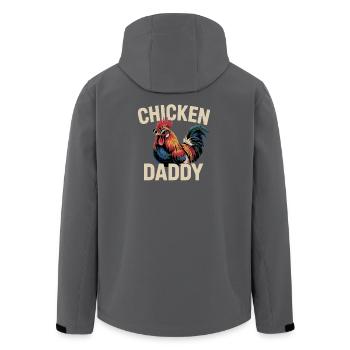 Poulet Papa Poulets Fête des Pères Volaille Fermier Coq - Veste softshell homme en polyester recyclé Stanley/Stella - noir - Dos - AI Model Male 185 light (185cm)