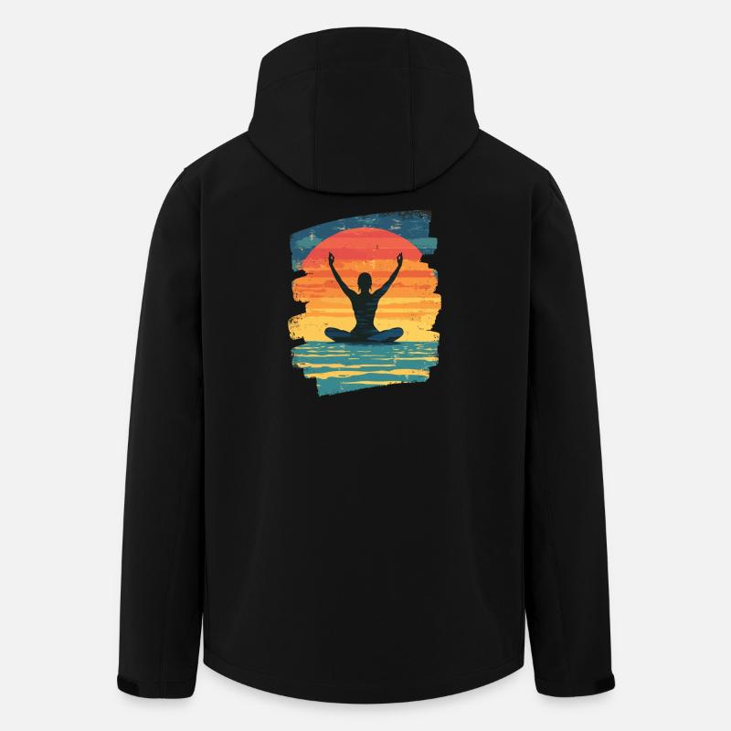 Yoga Namaste Meditation - Recycelte Männer Softshell-Jacke von Stanley/Stella - Schwarz