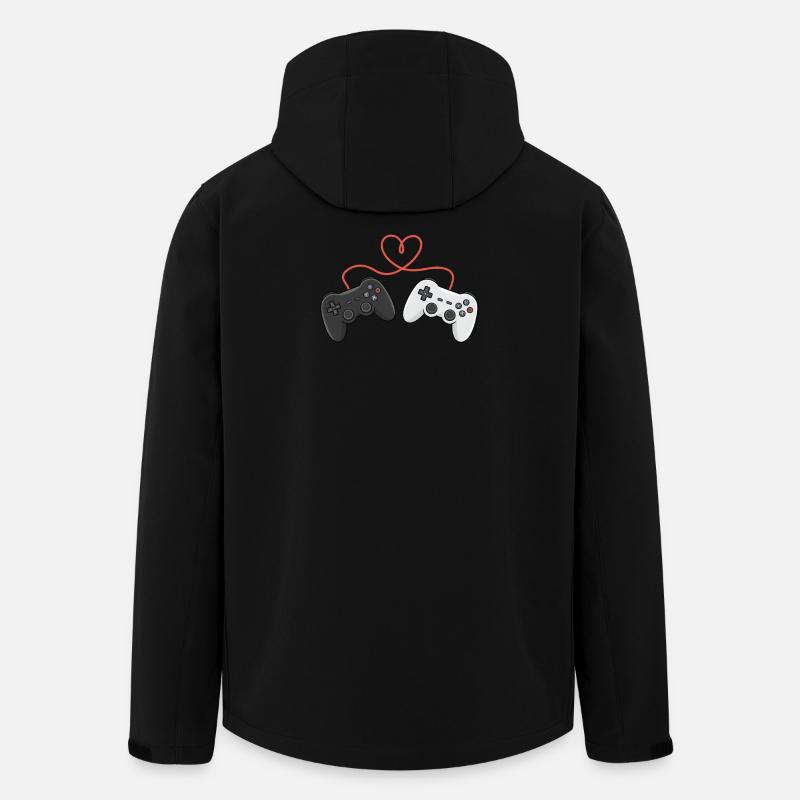 Heartwired Controllers Duo - Men’s Recycled Softshell Jacket by Stanley/Stella - black