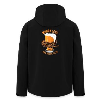 Worry Less and Drink Beer – Lustig - Recycelte Männer Softshell-Jacke von Stanley/Stella - Schwarz - Hinten - AI Model Male 185 light (185cm)