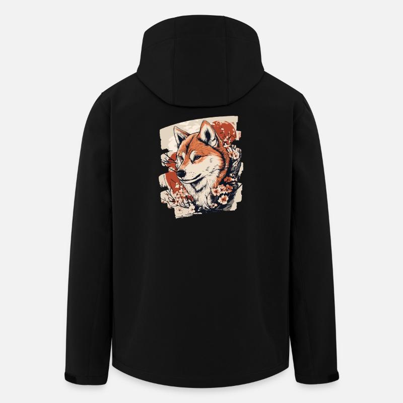 Shiba Inu - Veste softshell homme en polyester recyclé Stanley/Stella - noir