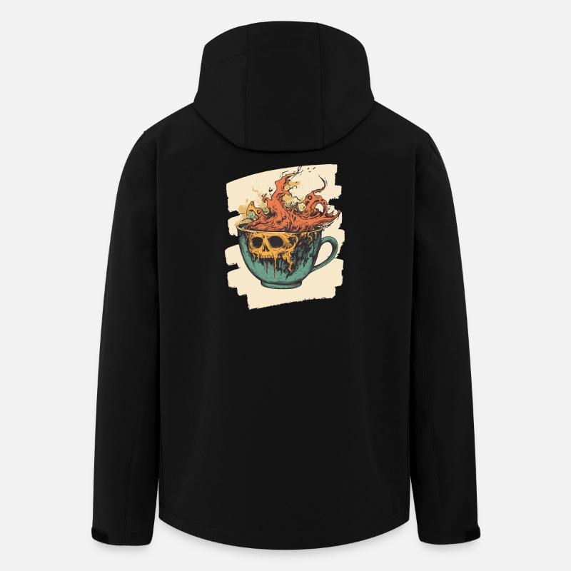 Kaffee Coffee Kaffeeliebhaber - Recycelte Männer Softshell-Jacke von Stanley/Stella - Schwarz