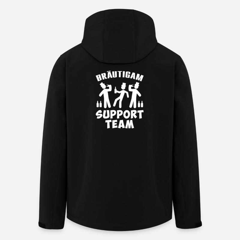 Bräutigam Support Team design - Recycelte Männer Softshell-Jacke von Stanley/Stella - Schwarz
