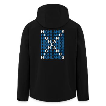 HIGHLANDS Scotland Flag - Recycelte Männer Softshell-Jacke von Stanley/Stella - Schwarz - Hinten - AI Model Male 185 light (185cm)