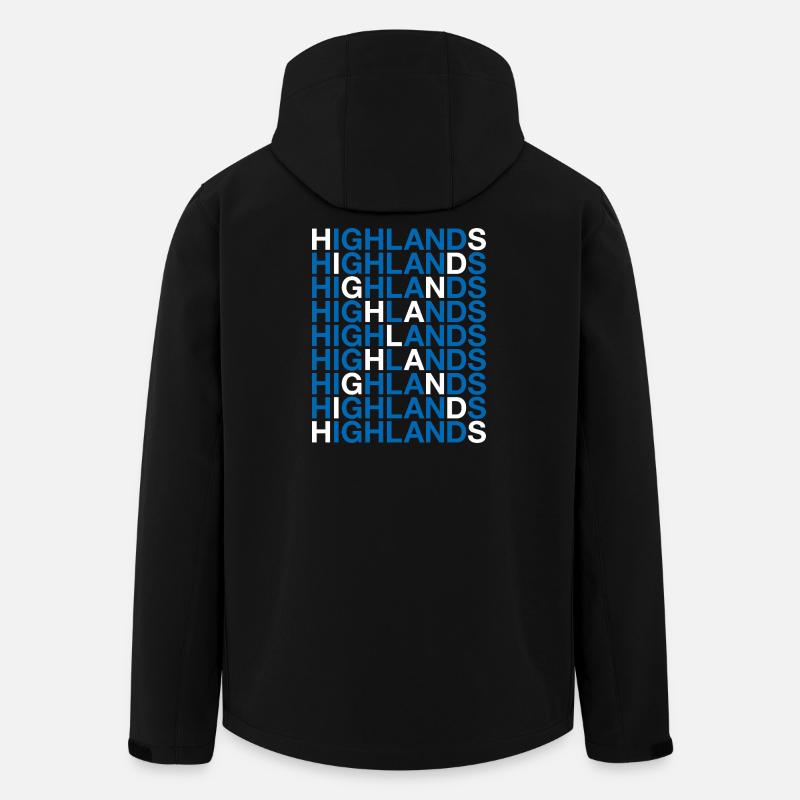 HIGHLANDS Drapeau de l’Écosse - Veste softshell homme en polyester recyclé Stanley/Stella - noir