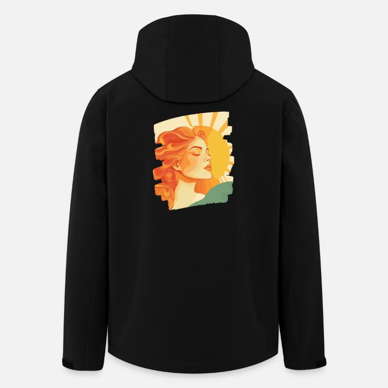Soleil d’été Rétro - Veste softshell homme en polyester recyclé Stanley/Stella - noir