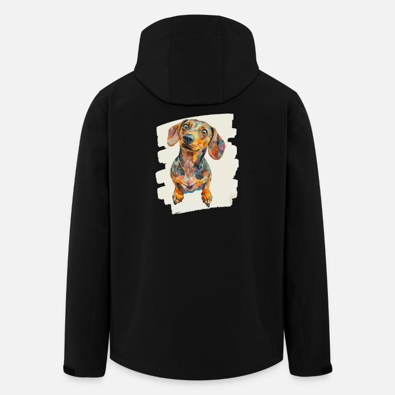 Dachshund - Men’s Recycled Softshell Jacket by Stanley/Stella - black
