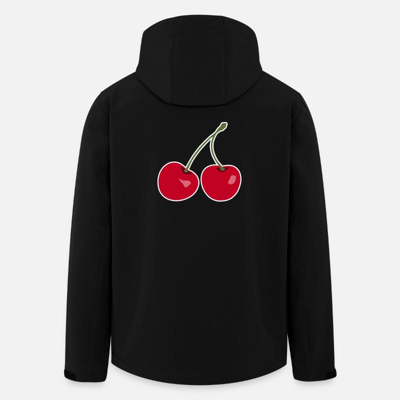 Cherry, Red cherries - Men’s Recycled Softshell Jacket by Stanley/Stella - black